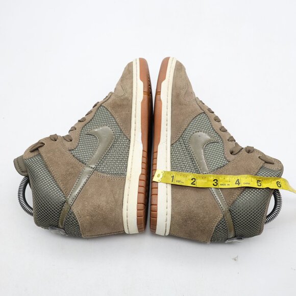 Nike Dunk Sky Hi Hidden Wedge Women's 7.5 Olive Green Suede Sneakers 579763-300 - Picture 6 of 9